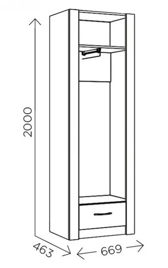 Шкаф гардеробный Ева 5 М3 дуб ирландский/белый матовый в Кушве - изображение 1