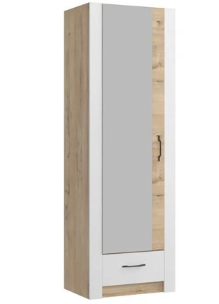 Шкаф гардеробный Ева 5 М3 дуб ирландский/белый матовый в Кушве - изображение