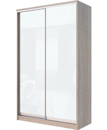 Шкаф Хит-22-4-12-22 с цветным стеклом, белое №10, Дуб сонома в Первоуральске - изображение