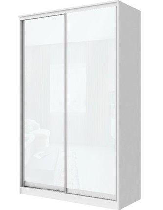 Шкаф Хит-22-4-14-22 с цветным стеклом, белое №10, Белый корпус в Екатеринбурге - изображение