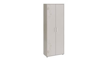 Распашной шкаф комбинированный Витра тип 1 (Ясень шимо/Сатин матовый с рисунком) в Кушве
