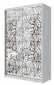 Шкаф 2-х створчатый "Листья" ХИТ 23-4-14-66-17 Дуб крафт белый в Красноуфимске