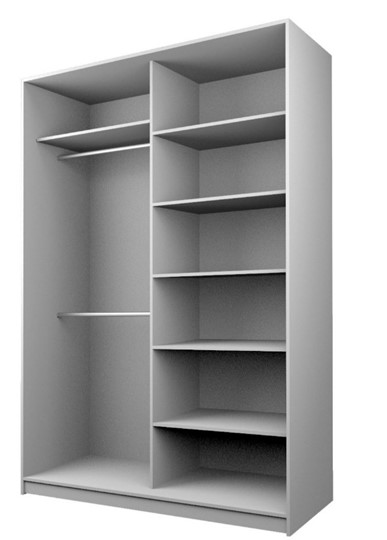 Шкаф 2-х створчатый MAX МШ-25-6-18-22, Профиль Белый/Цвет Венге/Oracal Белый в Ревде - изображение 1