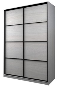 Шкаф 2-х дверный MAX МШ-23-6-16-11, Профиль Черный/Цвет Ясень анкор светлый в Кушве