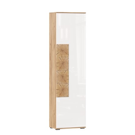 Шкаф одностворчатый Фиджи, 659300, белый/дуб золотой в Красноуфимске - изображение