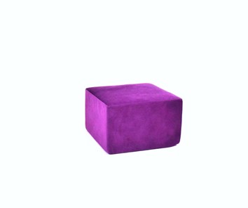 Пуф бескаркасный Тетрис 50х50, фиолетовый в Кушве