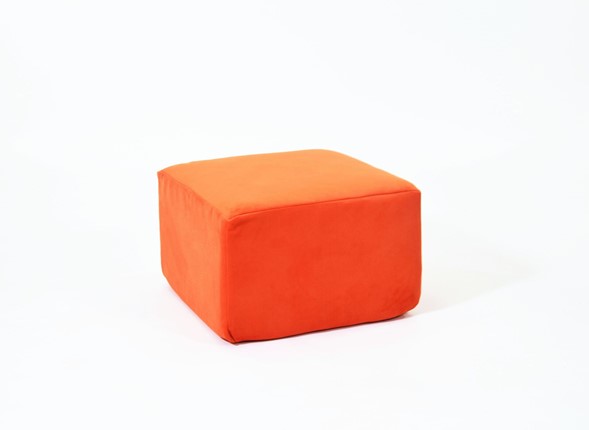 Пуф бескаркасный Тетрис 50х50, оранжевый в Первоуральске - изображение