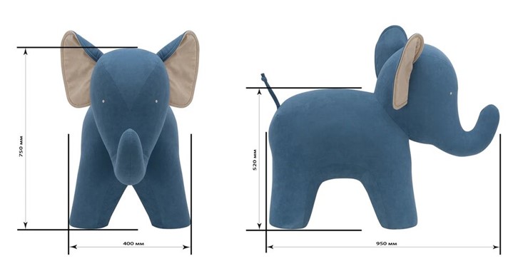 Пуфик Leset Elephant (Omega 45/Omega 2) в Ревде - изображение 7