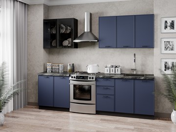 Кухонный гарнитур 2600 Индиго, Черный/Темно-синий в Асбесте