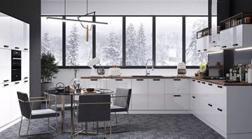 Модульный кухонный гарнитур Аляска, цвет Серый лед/Серый лед в Красноуфимске - предосмотр 2
