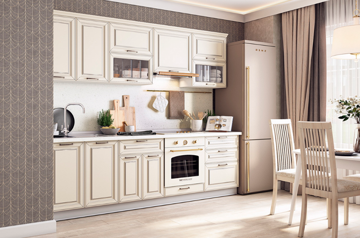 Кухонный гарнитур Атланта 2 с карнизом в Первоуральске - изображение
