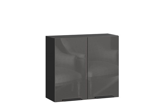 Кухонный гарнитур Герда 2200 (Черный/Антрацит глянец) в Ревде - изображение 1