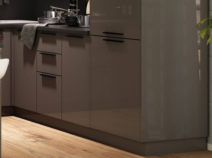 Кухонный гарнитур Герда 2200 (Черный/Антрацит глянец) в Ревде - изображение 5