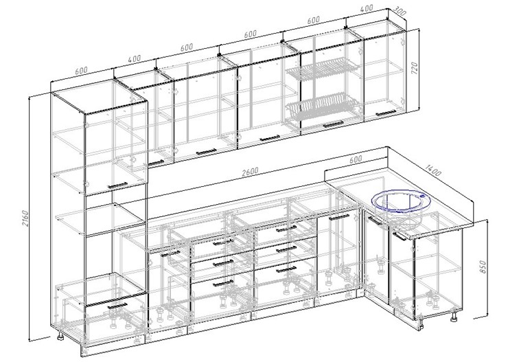 Кухонный угловой гарнитур Пайн-3200х1400 в Ревде - изображение 1