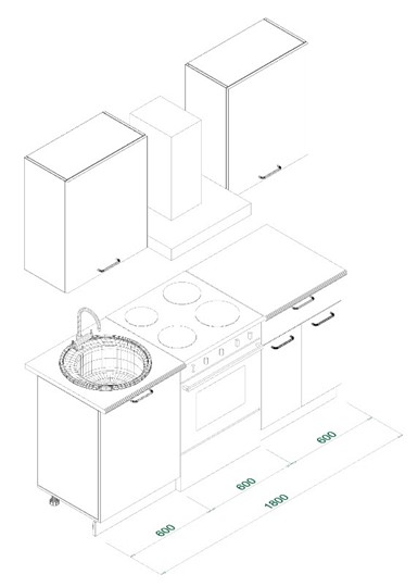 Гарнитур кухонный МК НОРД Комплект №2 1,2м Дуб Крафт Белый (K001 PW) в Ревде - изображение 5