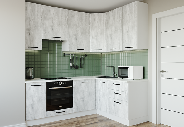 Кухня угловая Пайн-2200х1600 в Богдановиче - изображение
