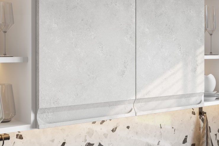 Угловой модульный гарнитур Вельвет, бетон графит/бетон снежный в Первоуральске - изображение 4