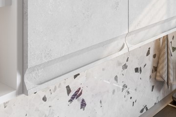 Угловой модульный гарнитур Вельвет, бетон графит/бетон снежный в Красноуфимске - предосмотр 5