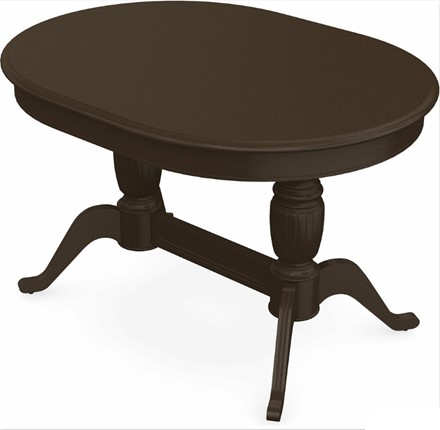 Кухонный раскладной стол Леонардо-2 исп. Овал, тон 7 (Морилка/Эмаль) в Ревде - изображение