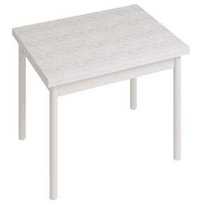 Обеденный стол СТ22, Белый/Белый мрамор в Первоуральске