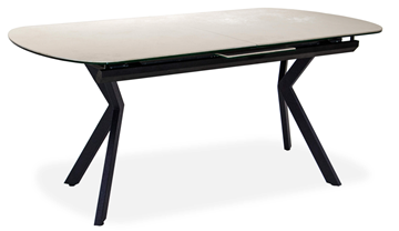 Кухонный раздвижной стол Шамони 1CX 140х85 (Oxide Avorio/Графит) в Ревде
