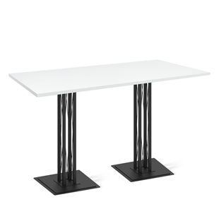 Кухонный стол SHT-TU6-BS1/Н110 (2 шт.)/ТT 120/80 (черный/белый шагрень) в Кушве
