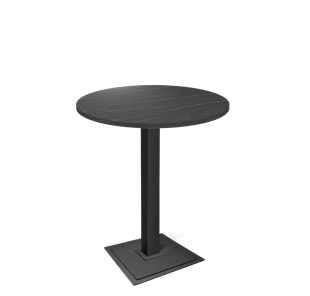 Обеденный круглый стол SHT-TU5-BS1/H110 / SHT-TT 80 ЛДСП (камень пьетра гриджио черный/черный) в Полевском