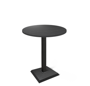 Круглый стол SHT-TU5-BS2/H110 / SHT-TT 80 ЛДСП (камень пьетра гриджио черный/черный) в Ирбите
