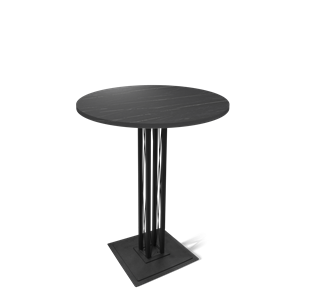 Барный стол SHT-TU6-BS1/H110 / SHT-TT 80 ЛДСП (камень пьетра гриджио черный/черный) в Ревде
