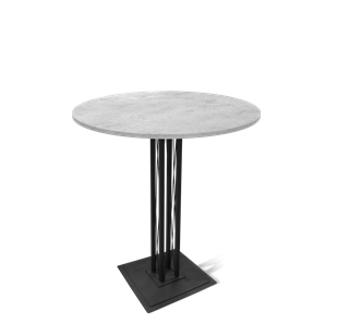 Барный стол SHT-TU6-BS1/H110 / SHT-TT 90 ЛДСП (бетон чикаго светло-серый/черный) в Кушве