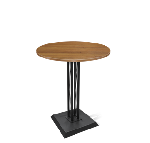 Круглый стол на кухню SHT-TU6-BS2/H110 / SHT-TT 80 ЛДСП (орех/черный) в Ревде