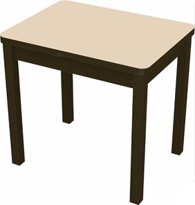 Обеденный раздвижной стол Бари дерево №8 (стекло молочное/венге) в Полевском