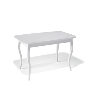 Кухонный раскладной стол Kenner 1200C (Белый/Стекло белое сатин) в Каменске-Уральском