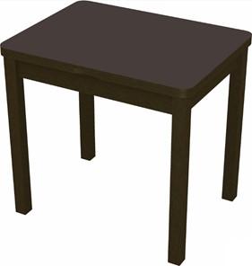 Кухонный раздвижной стол Бари дерево №8 (стекло коричневое/венге) в Ревде