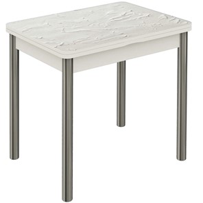 Раздвижной стол Бари хром №6 (Exclusive h202/белый) в Ревде