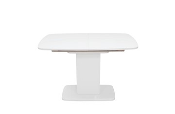 Обеденный раздвижной стол Leset Денвер 1Р (Белый лак/стекло глянцевое белое) в Ревде