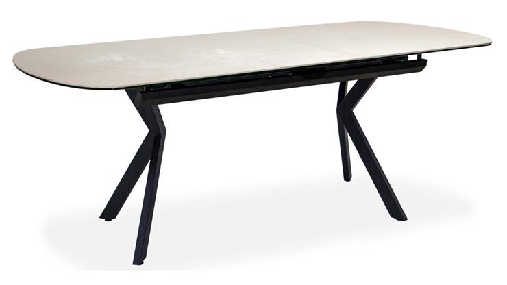 Кухонный раздвижной стол Шамони 1CX 140х85 (Oxide Avorio/Графит) в Ревде - изображение 1