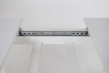 Кухонный раскладной стол Хоста, опоры массив цилиндрический, Белый в Ревде - предосмотр 3