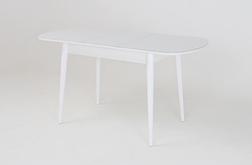 Кухонный раскладной стол Хоста, опоры массив цилиндрический, Белый в Ревде - предосмотр 1