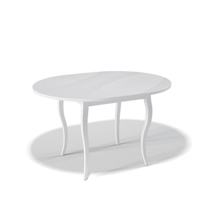 Кухонный раздвижной стол Kenner 1000С (Белый/Стекло белое глянец) в Кушве - предосмотр 1