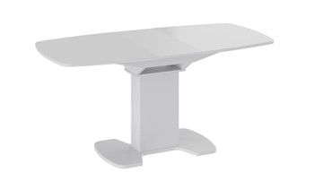 Кухонный раскладной стол Портофино (СМ(ТД)-105.02.11(1)), цвет Белый глянец/Стекло белое в Ирбите - предосмотр 1