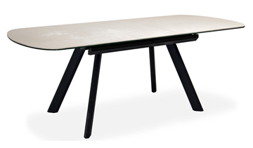 Кухонный стол раздвижной Шамони 1CQ 140х85 (Oxide Avorio/Графит) в Артемовском - предосмотр 1