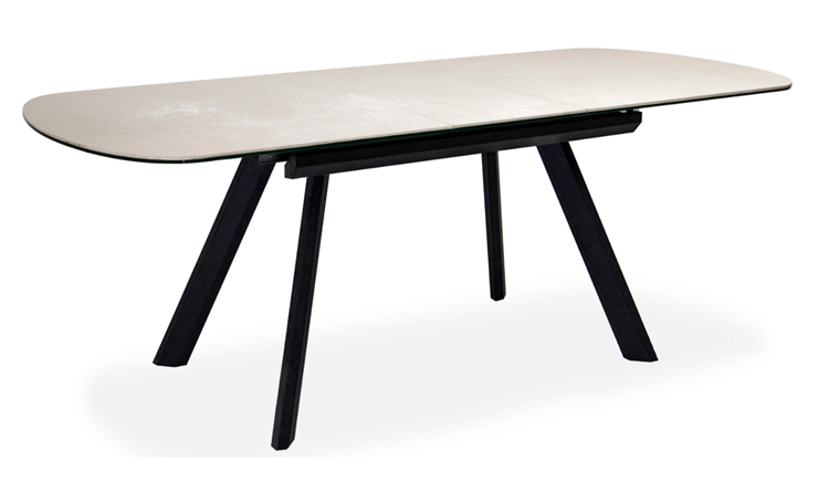 Кухонный стол раздвижной Шамони 1CQ 140х85 (Oxide Avorio/Графит) в Первоуральске - изображение 1