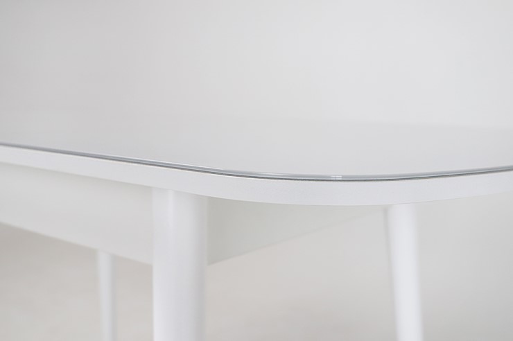 Кухонный раскладной стол Хоста, опоры массив цилиндрический, Белый в Первоуральске - изображение 2