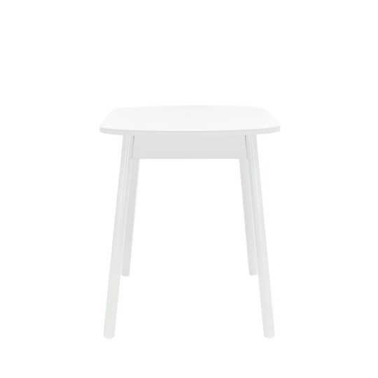 Кухонный раздвижной стол Leset Мидел мини (Металл белый/стекло белое) в Ревде - изображение 3