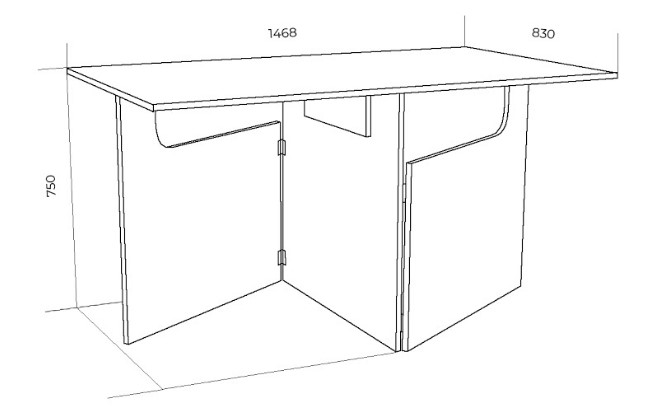 Кухонный стол раскладной ХИТ -СО-8, Венге в Ревде - изображение 2