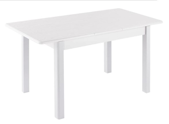 Кухонный стол раскладной Айсберг-02 ЛДСП, белый ЛДСП/42 прямые массив белый в Екатеринбурге - изображение