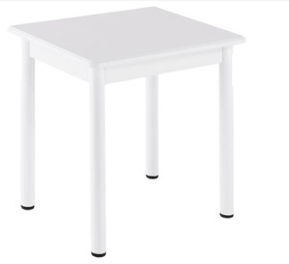 Кухонный пристенный стол СПА-01 МДФ, белый МДФ/белое дерево/36 прямые трубки белый в Первоуральске