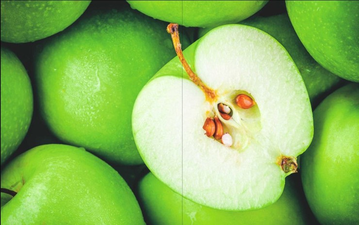 Стол раздвижной Айсберг-02 СТФ, белое лдсп/зеленые яблоки/ноги крашеные в Кушве - изображение 3