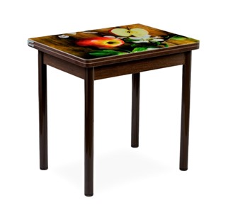 Кухонный пристенный стол СПА-01 СТФ, венге/фотопечать дерево/опоры прямые коричневые в Ирбите